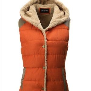 NEW! Thanth Orange & Tan Trim Vest S