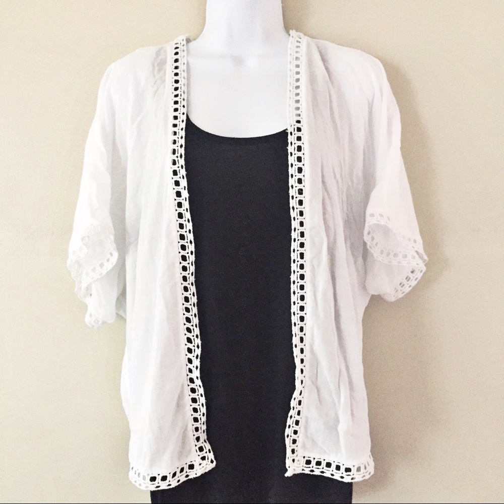 American Eagle Outfitters Kimono, White, sz Medium