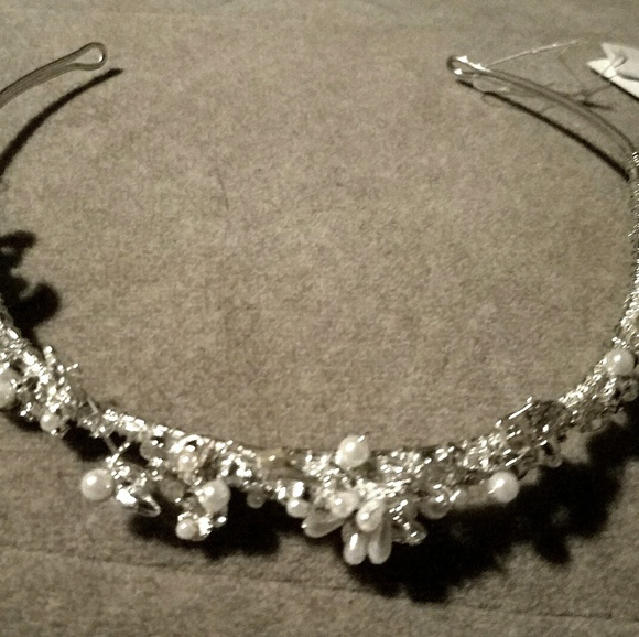 Pearl crystal head band