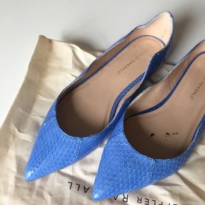 Blue Snakeskin Loeffler Randall Flats