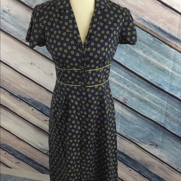 Sundance Catalog Dresses & Skirts - Sundance button up fitted dress, blue Sz 4