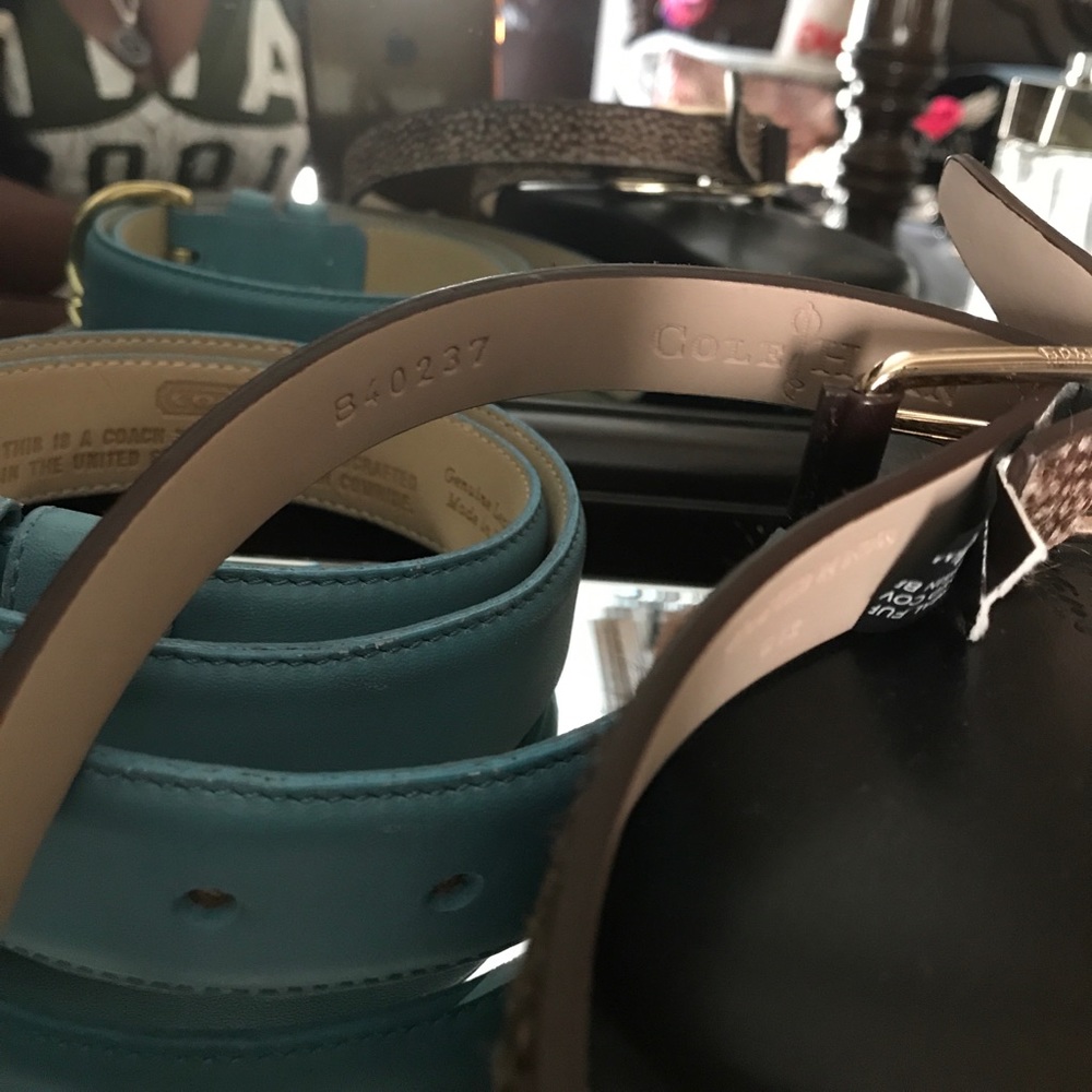 Coach and cole haan belts
