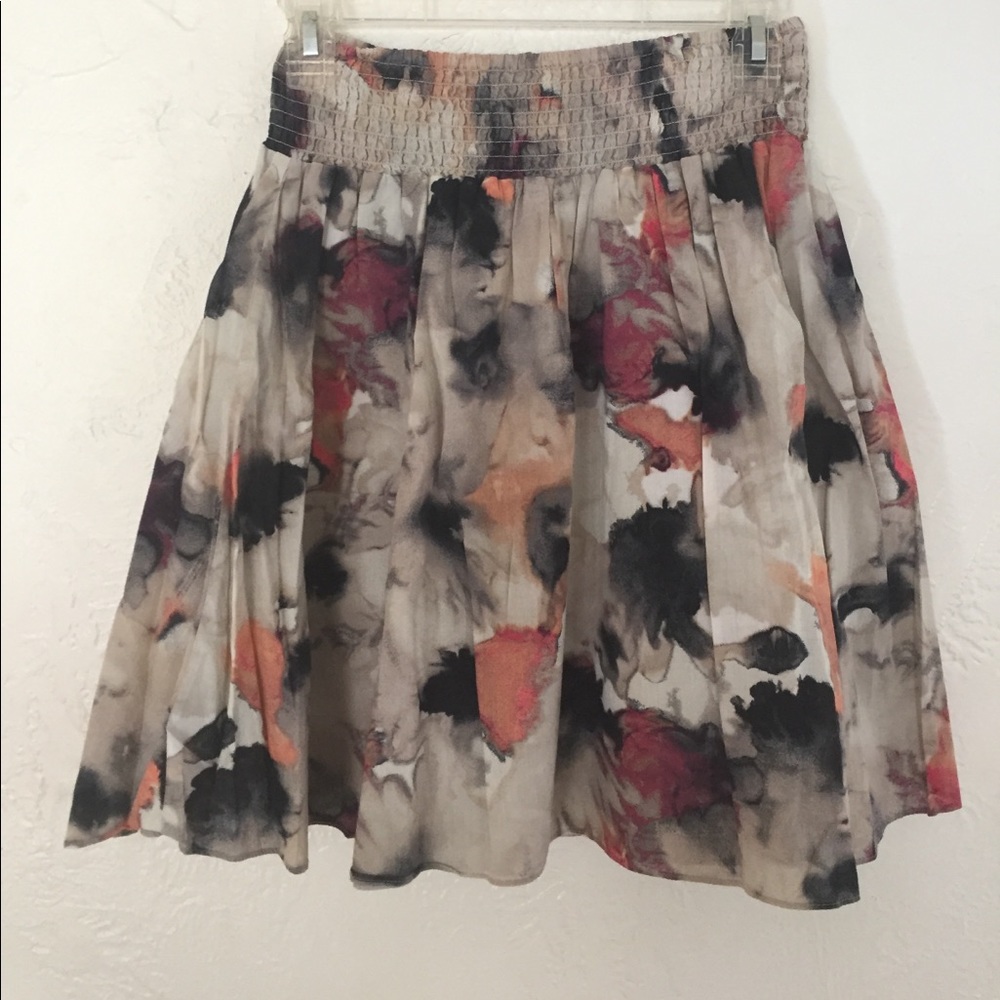Tan Watercolor Skirt by New York & Company