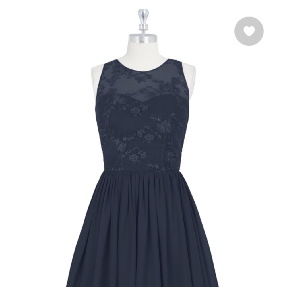 Azazie Victoria Bridesmaids Dress Size 8 Dark Navy