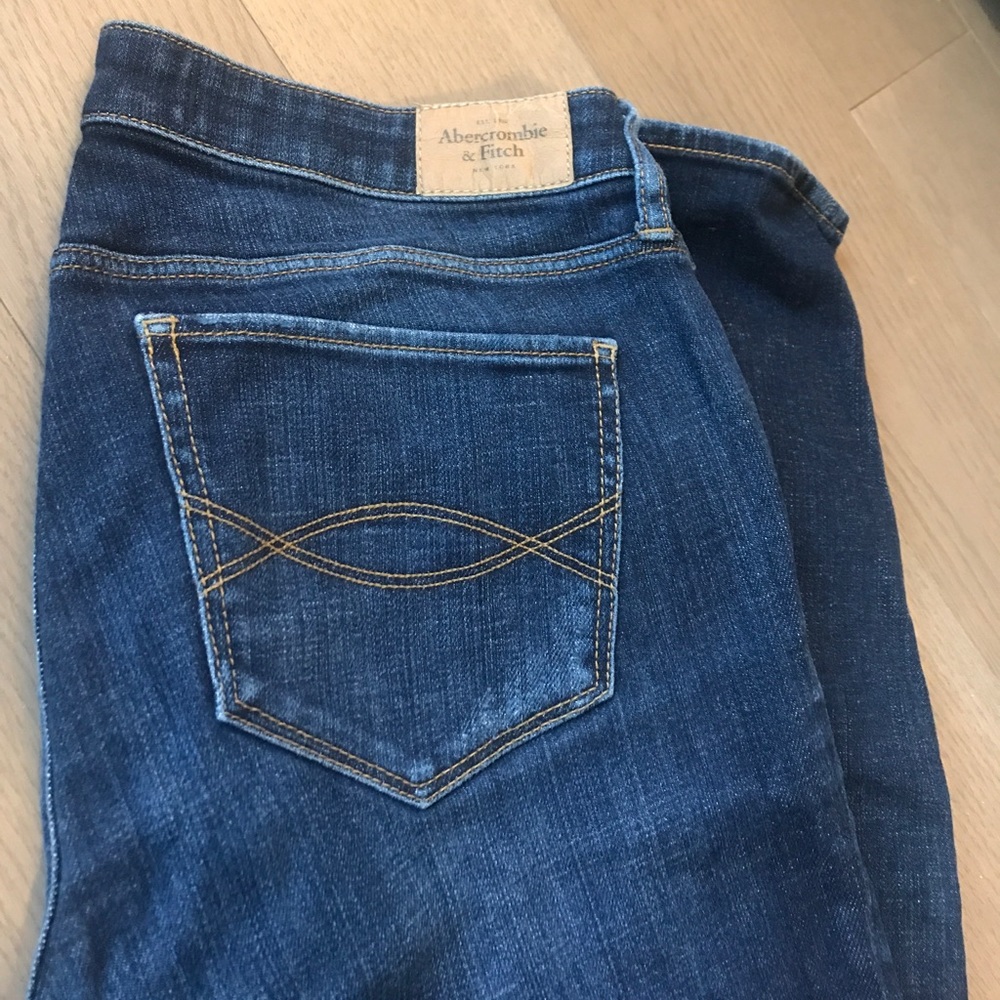 A&F ripped dark jean