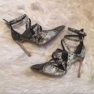 Zara Snake Print Heels