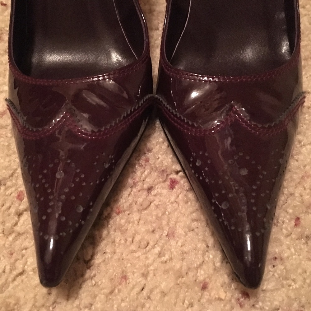 Charles David Dark Maroon Patent Stilettos - Picture 2 of 8