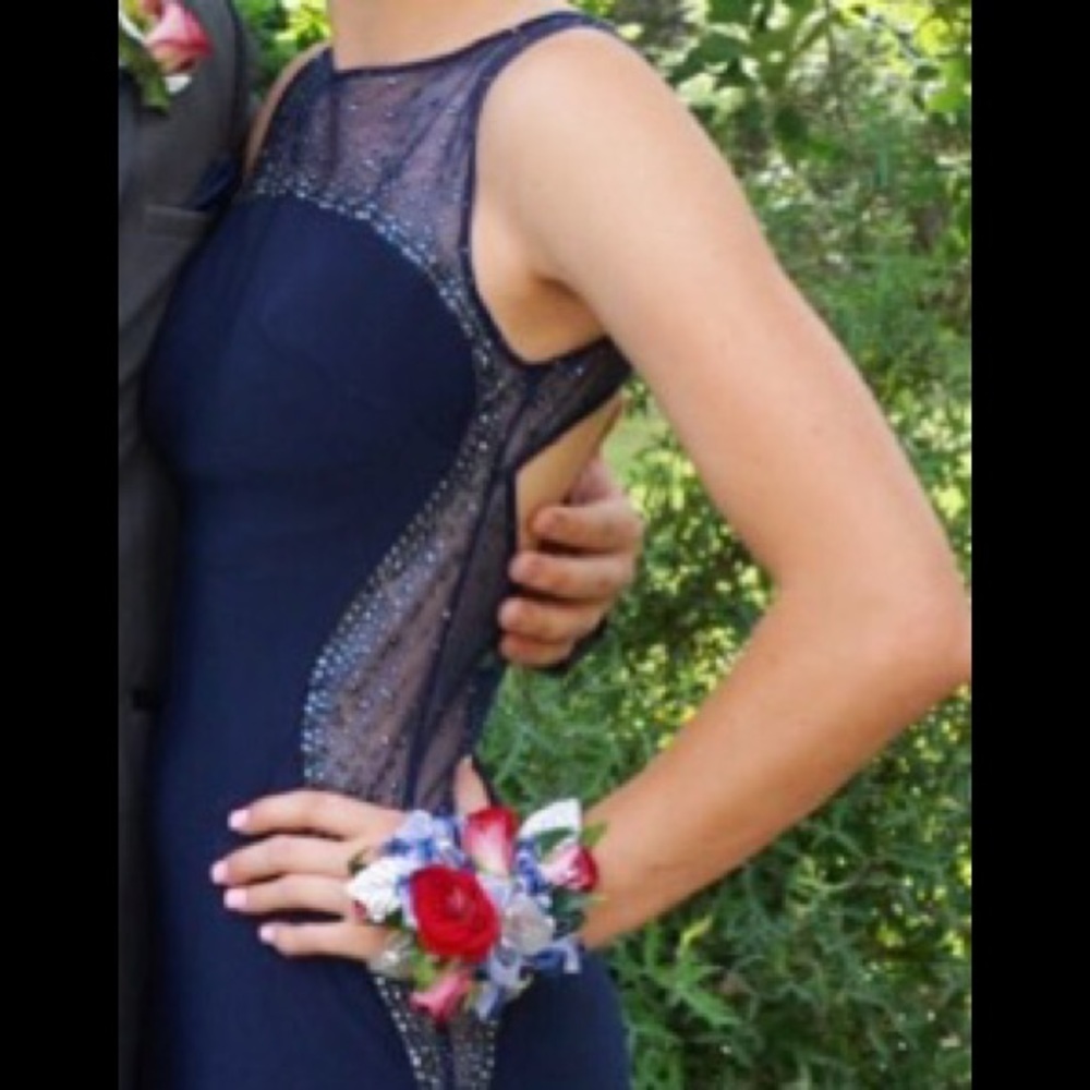 Navy prom dress