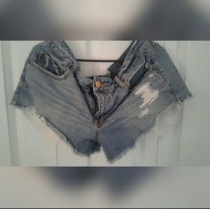 American Eagle distressed jean shorts