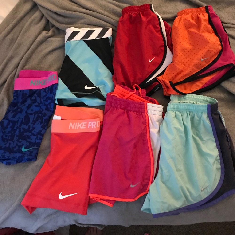 Nike pro and Nike tempo shorts