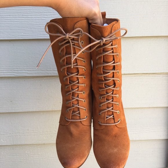 Anthropologie Laced Up Boots, size Euro 36 - Picture 1 of 8