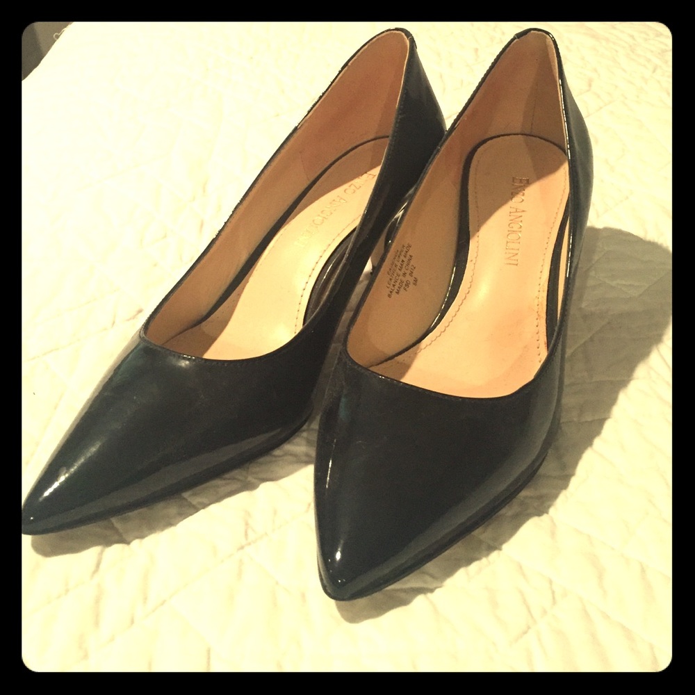 Black patent leather heels Excellent condition!