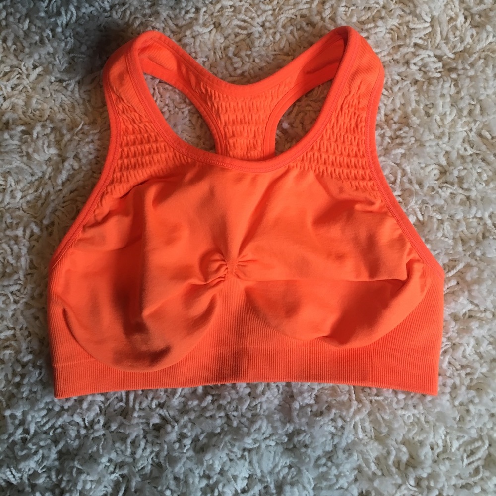 Orange sports bra