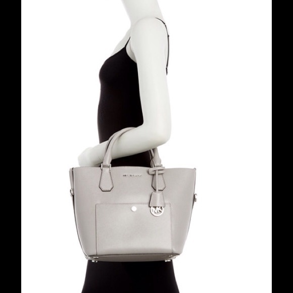 Michael Kors Grey Leather Bag - Picture 2 of 8