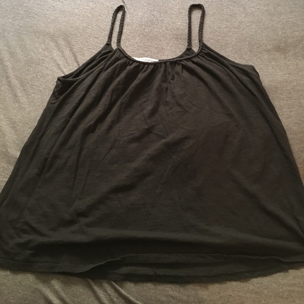 Black skinny strap tank top