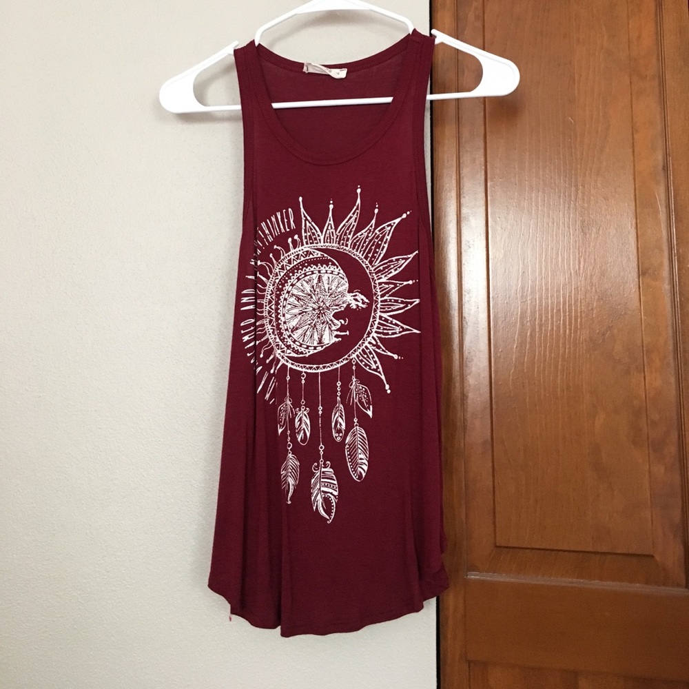Maroon Dream Catcher Tank