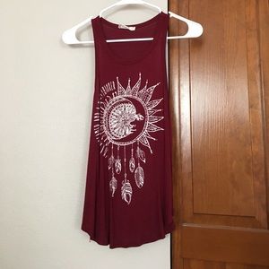Maroon Dream Catcher Tank