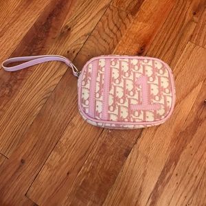 Christian DIOR pink wristlet