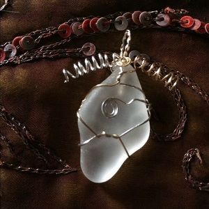 Beach glass pendant