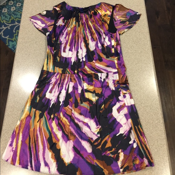 Sexy Silk abstract print Dress - Picture 2 of 8