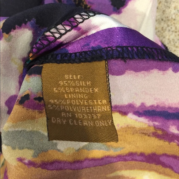 Sexy Silk abstract print Dress - Picture 7 of 8