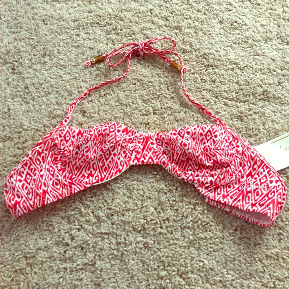 NWT ikat bikini halter bra B cup