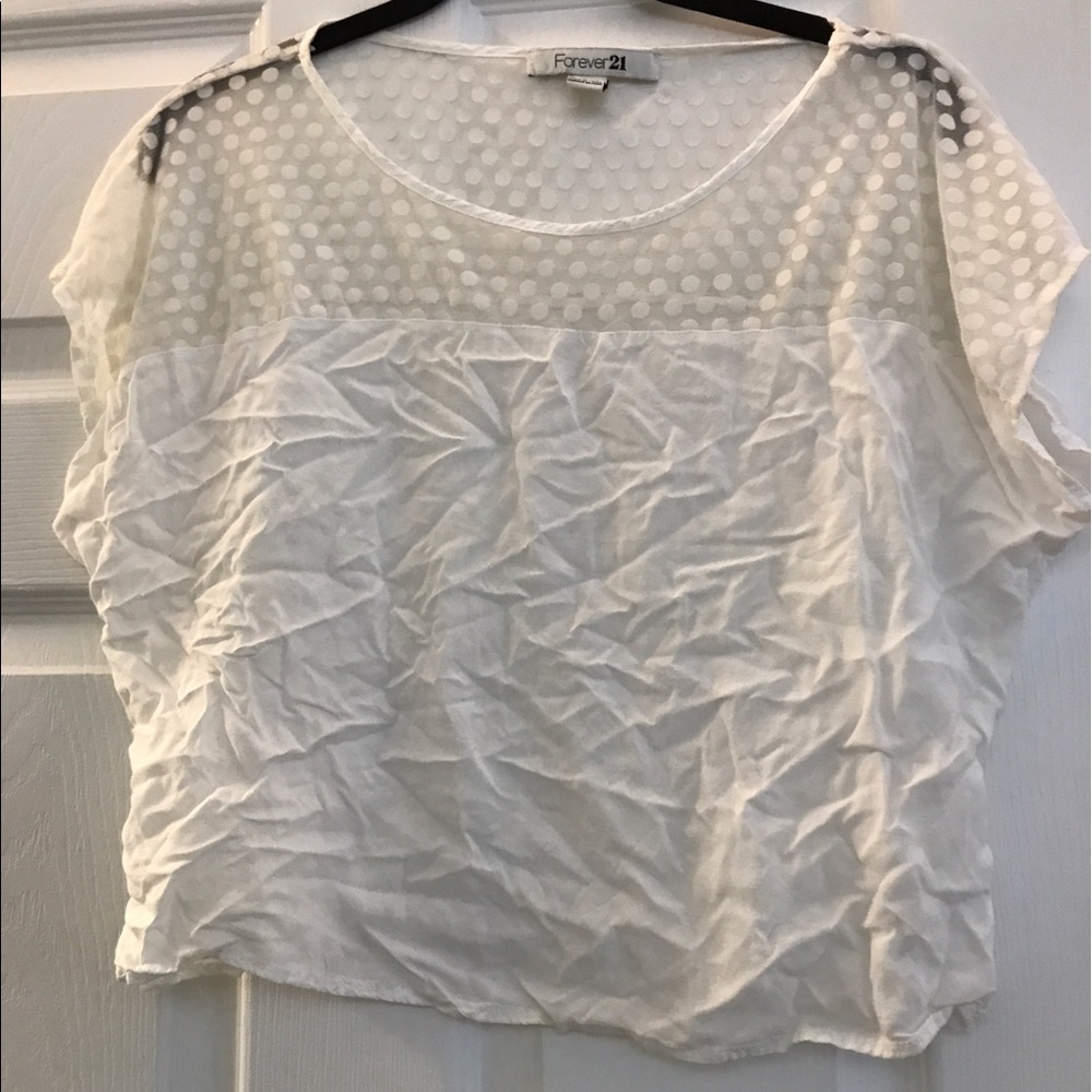 Sheer crinkled top
