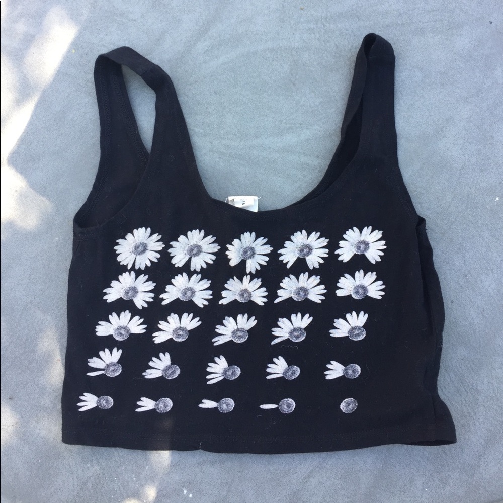 daisy crop top tank top
