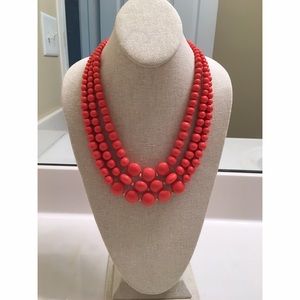 "Cha Cha" Beaded Necklace & earrings set in Coral