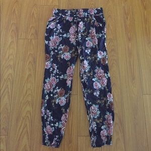 Floral print joggers