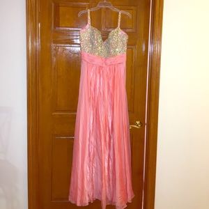 La'Femme dress peach prom