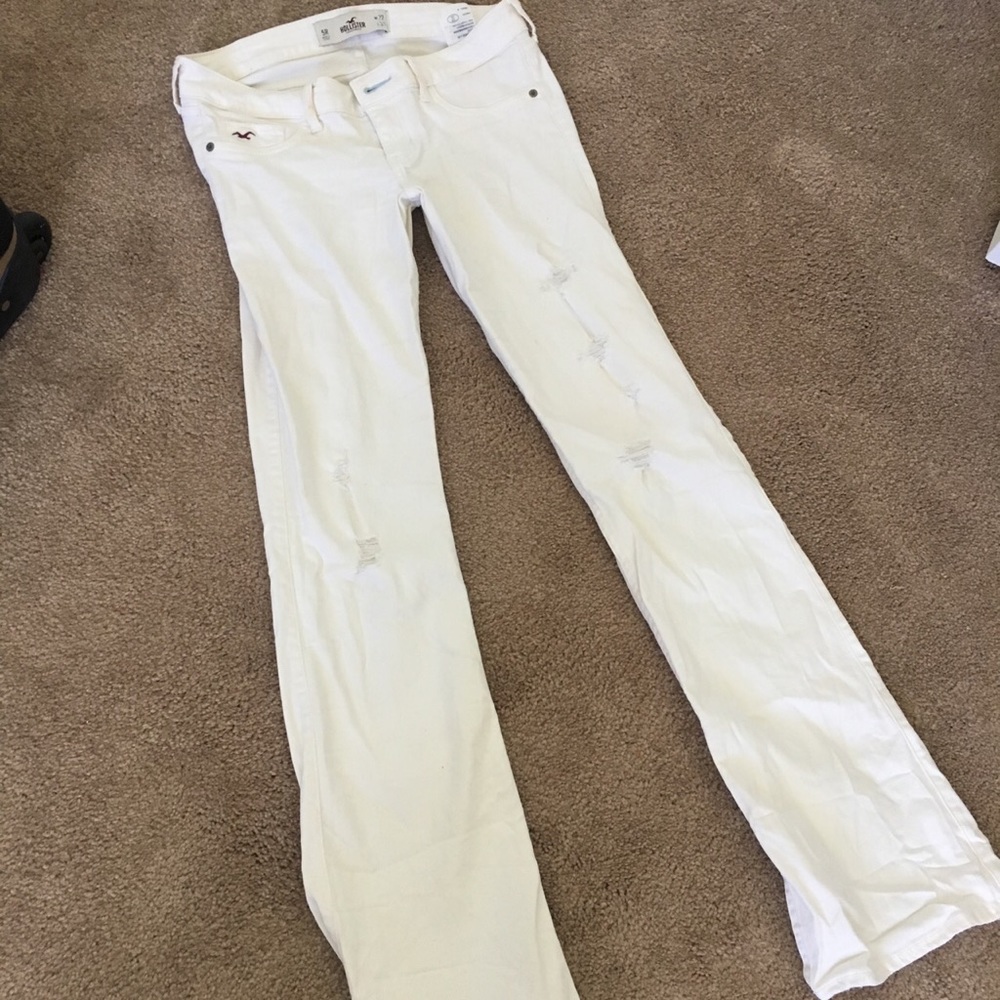 White bootcut hollister jeans