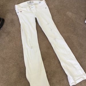 White bootcut hollister jeans