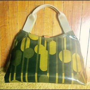 Orla Kiely green multi stem shoulder bag