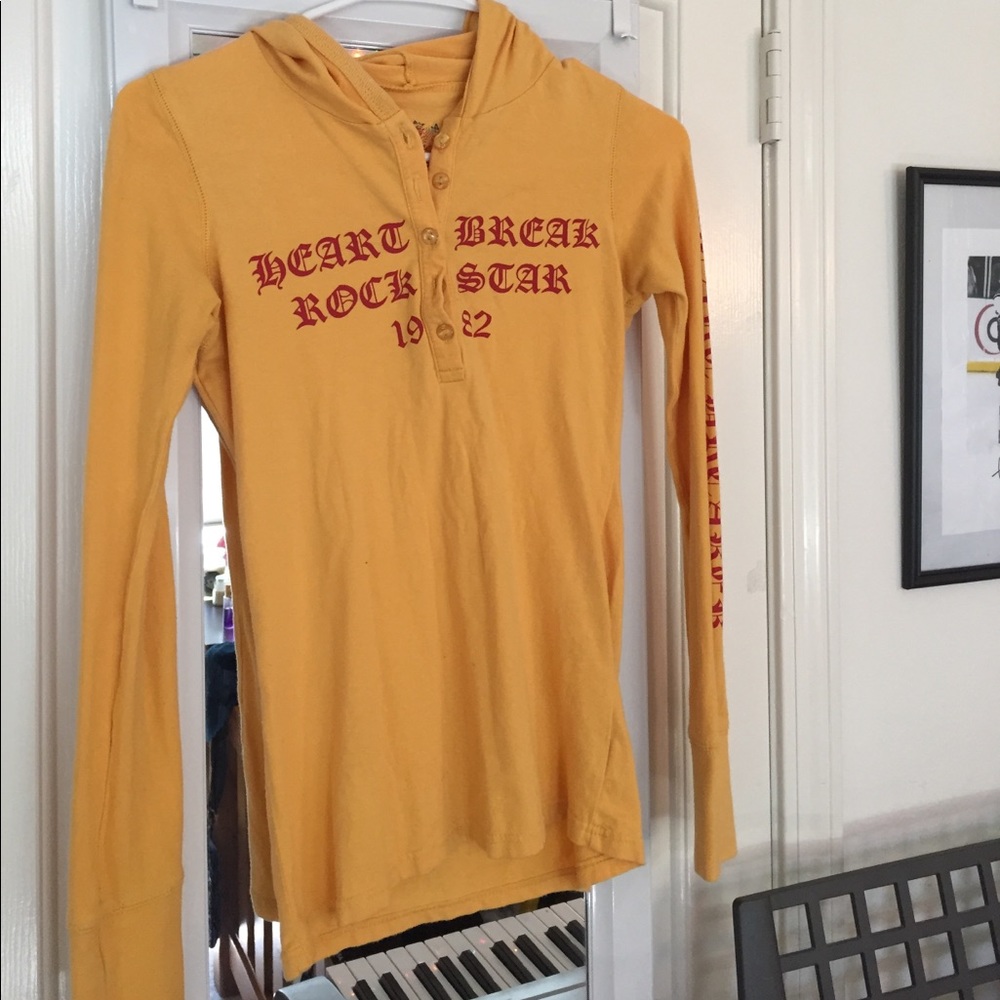 Feathers yellow hoodie