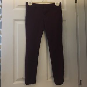 Banana Republic Maroon Skinny Pants