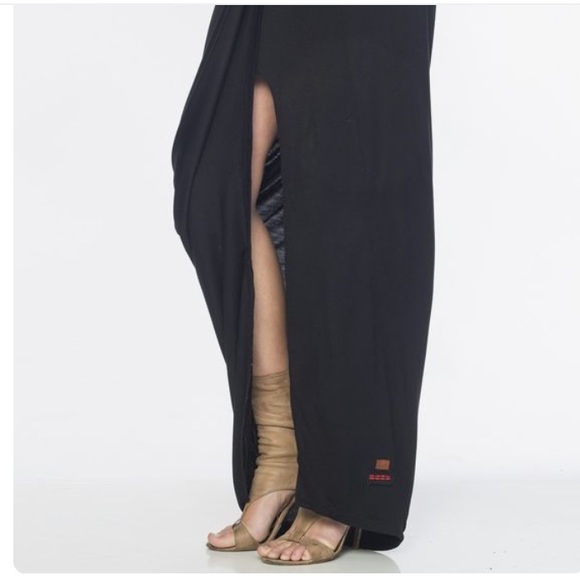 NWT Peace Love Hi-Lo Black Maxi Skirt with Slit XS - Picture 1 of 7
