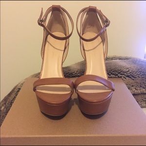 Brown Leather Wedges