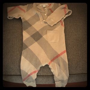 Burberry cashmere one piece outfit baby boy