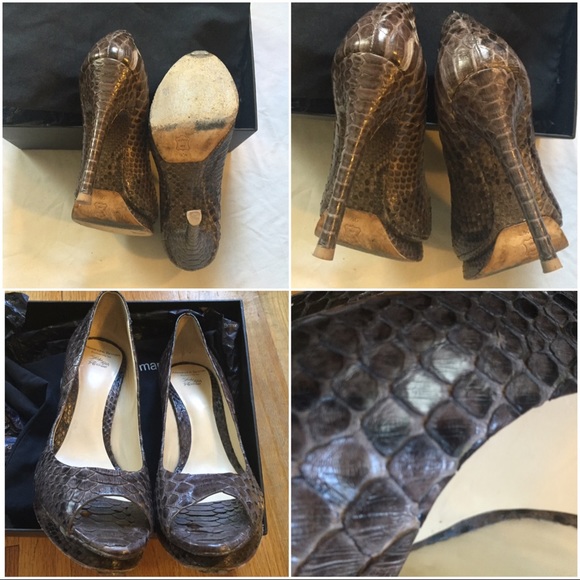 Salto Meia Pata Python Platform Pumps - Picture 6 of 8