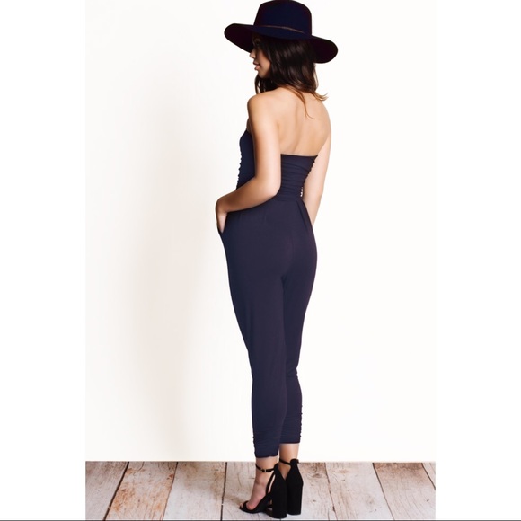 Off Shoulder Jumper - NAVY - Picture 2 of 3