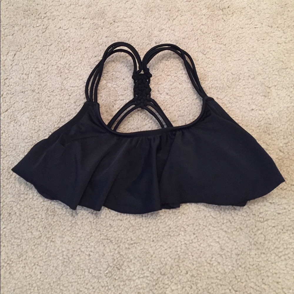 Black swimsuit top.