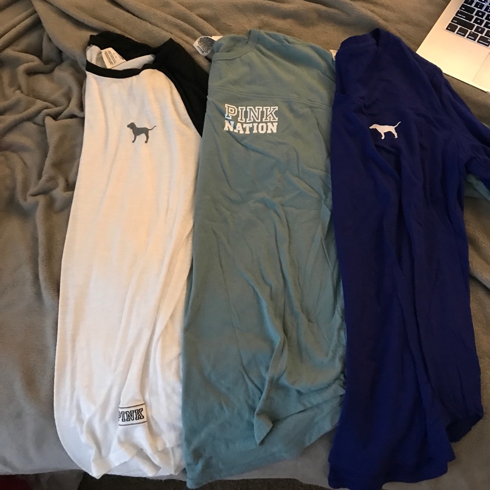 Victoria's Secret PINK 3/4 sleeve tops