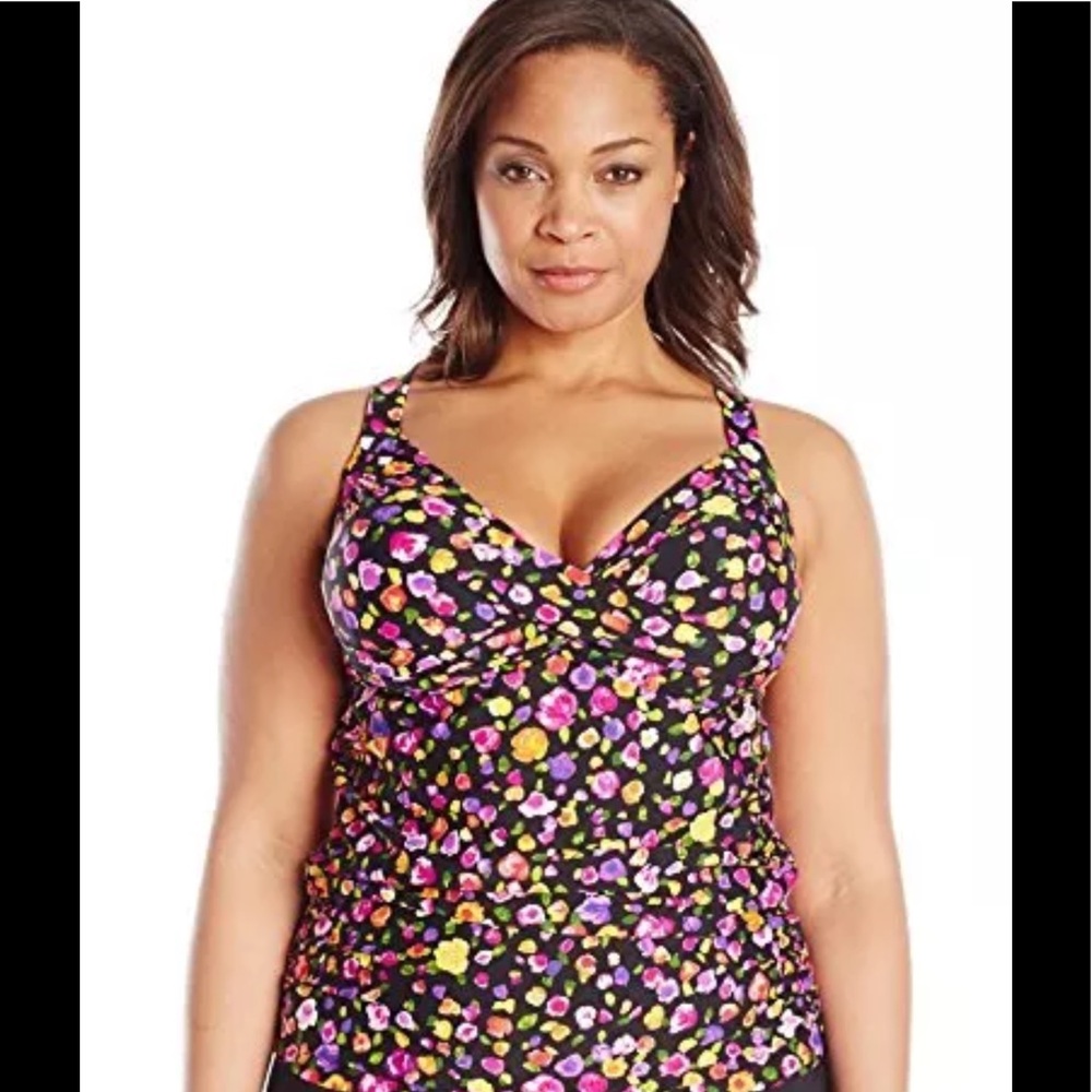 Anne Cole Strapped Tankini Top size 24W