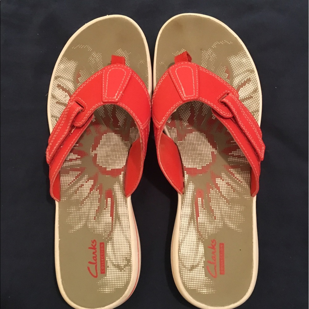 Clark sandals.