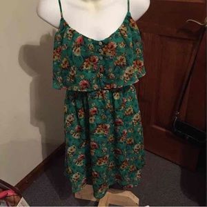 Green floral dress