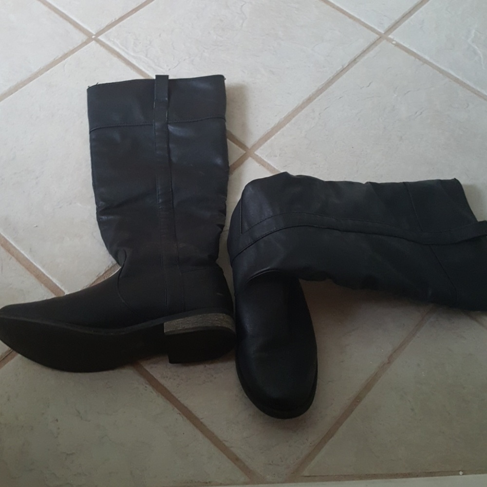 Black knee high boots