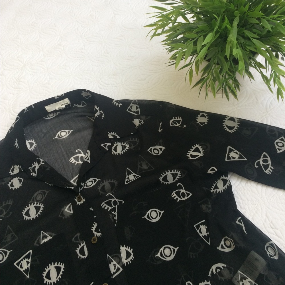 Sheer Garage Button Up Shirt/Cardigan