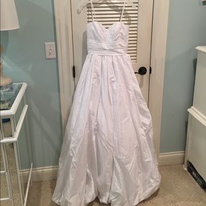 Alfred Angelo White Spaghetti Strap Gown