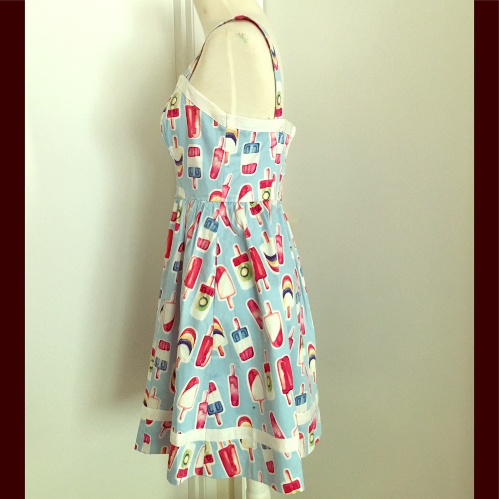 Modcloth Dress SkyBlue M Popsicle Ice Cream Fruit - Picture 2 of 8